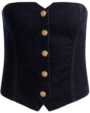Alice + Olivia Kelcey Strapless Vest - Blue
