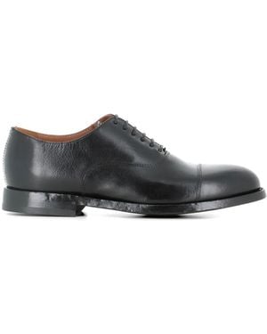 Green George Cap-Toe Leather Oxford Shoes - Grey
