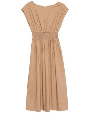 Roberto Collina Crew-Neck Midi Dress - Natural