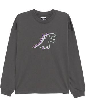 SPORT b. by agnès b. Dino-Embroidered T-Shirt - Grey