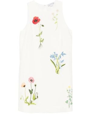 Stella McCartney Floral-Embroidered Mini Dress - White