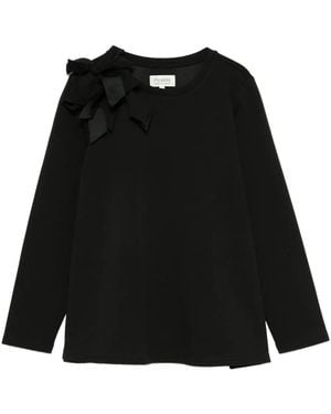Psophia Bow-Detail Blouse - Black