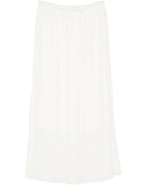 Mark Kenly Domino Tan Midi-Plooirok - Wit