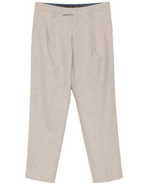 Grayed Pantalon Albert À Design Plissé - White