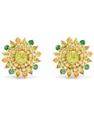 Stefere 18Kt Multi-Stone Earrings - Yellow