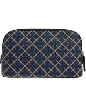 By Malene Birger Patterned Zip-Closure Make Up Bag - Bleu