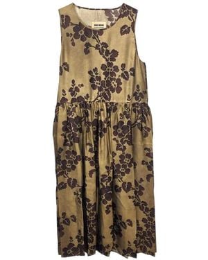 Uma Wang Ardal Floral-Print Dress - Natural