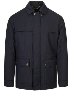 Canali Concealed-Fastening Jacket - Blue