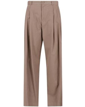 The Row Tibor Pleated Trousers - Natural