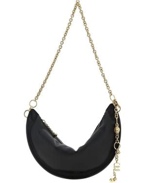 Chloé Icons Crescent-Shaped Chain Shoulder Bag - Black