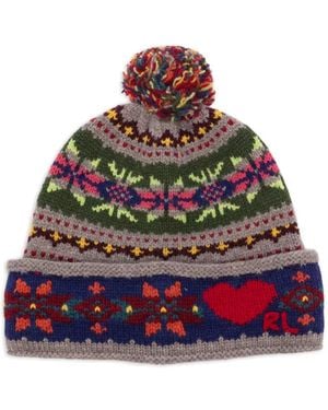 Polo Ralph Lauren Fair Isle Beanie - Red