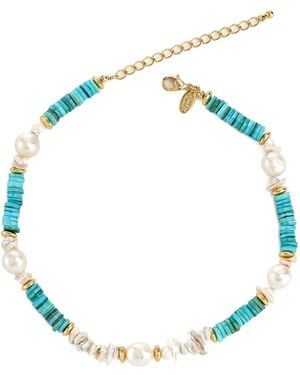 Kenneth Jay Lane Single-Row Multi-Stone Necklace - Metallic