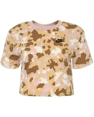 Nike Camouflage-Print Short-Sleeve T-Shirt - Natural