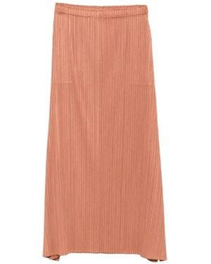 Issey Miyake Pleated Midi Skirt - Pink