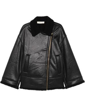 Nineminutes Shearling Zip Jacket - Black