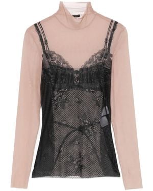 Balenciaga "trompe L'oeil Lingerie" Top - Black