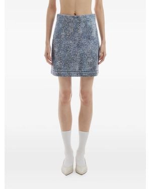 CRUSH Collection Patterned Skirt - Blue