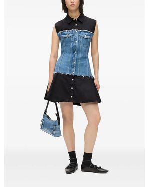 KARL LAGERFELD Women's Sleeveless Tweed Mini Dress - Square Neck A-Line Design