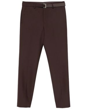 Sacai ベルテッド パンツ - ブラウン