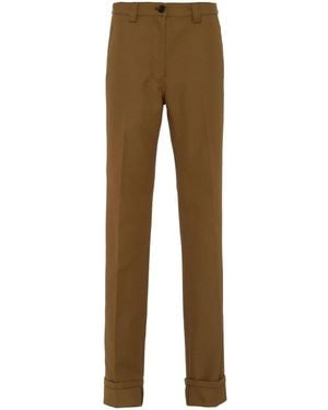 Miu Miu Hose Mit Geradem Bein - Braun