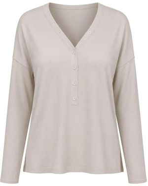 Kangra Jersey Con Hombros Caídos - Blanco