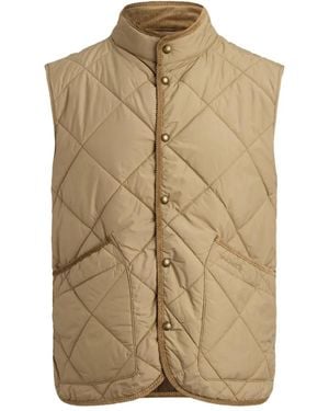 Polo Ralph Lauren Quilted Corduroy-Trim Gilet - Natural