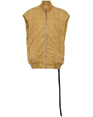 Rick Owens Jumbo Flight Zipped Gilet - Metallic