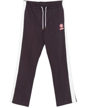 CASABLANCA Side-Stripe Cotton Trousers - Blue