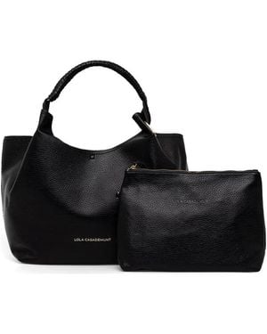 Lola Casademunt Braided-Detail Tote Bag - Black