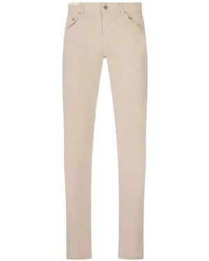 PT Torino Logo-Patch Chino Trousers - Natural