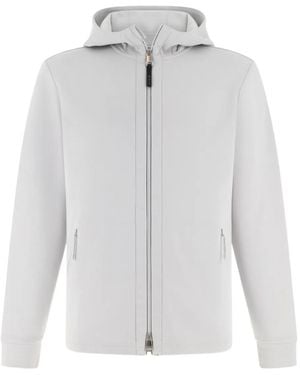 BOGGI Lightweight Zipped Scuba Hoodie - White