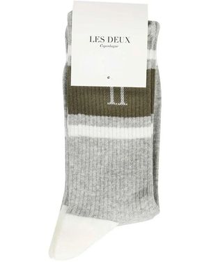 Les Deux ストライプ 靴下 - グレー