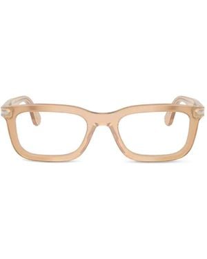 Persol Brille Mit Eckigem Gestell - Natur