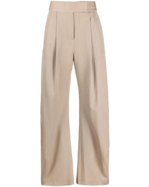 The Attico Gary Virgin-wool Trousers - Natural