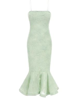 ROTATE BIRGER CHRISTENSEN Floral-Jacquard Sleeveless Maxi Dress - Green