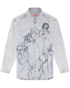 DIESEL X Tom Of Finland Foundation Pr-d-simply-over Shirt - White