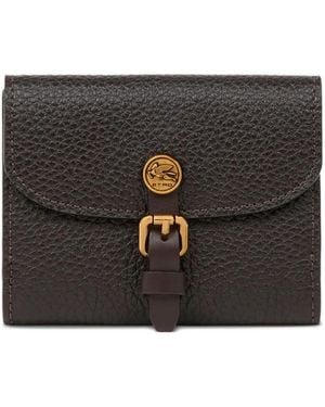 Etro Cartera Con Hebilla De Pegaso - Negro