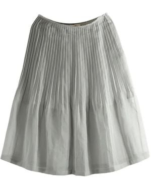 Amomento Pleated Sheer Skirt - Grey