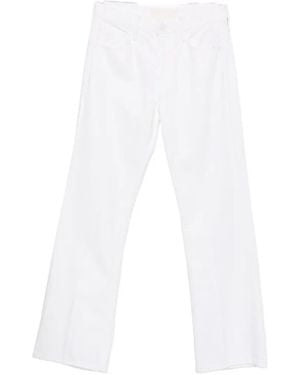 Mother High-Waisted Flared-Leg Jeans - White