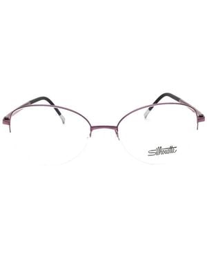 Silhouette Illusion Nylor Oval-Frame Glasses - Natural