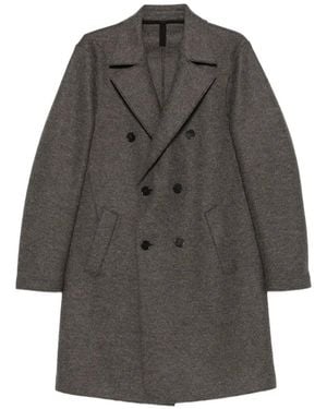 Harris Wharf London Double-Breasted Wool Coat - Grey