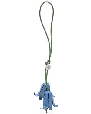JW Anderson Floral-Pendant Keyring - Blue