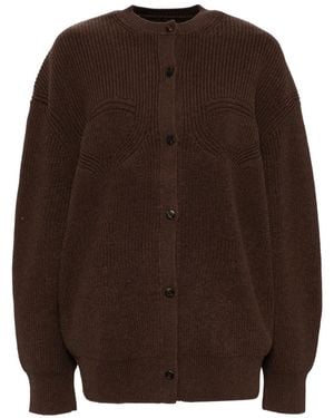 JNBY Collarless Cardigan - Brown