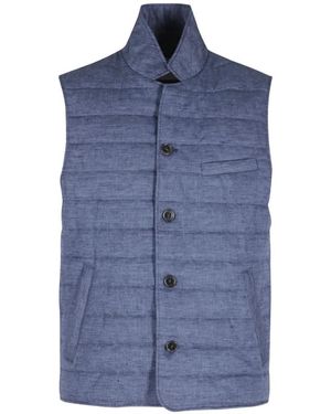Seventy Button Quilted Jacket - Blue
