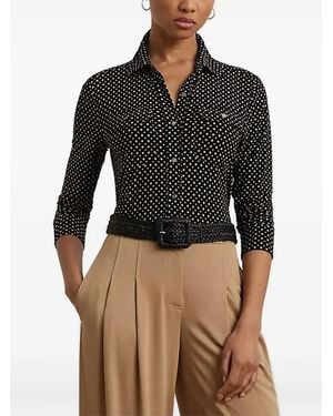 Ralph Lauren Camicia Con Stampa Geometrica - Nero