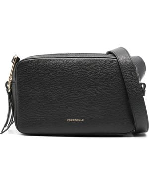 Coccinelle Malory レザー ショルダーバッグ S - ブラック