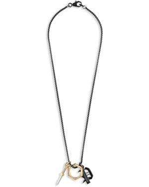 Philipp Plein Collar Con Colgantes Múltiples - Blanco