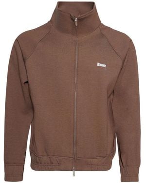 Rhude Hampton Zip-Up Track Jacket - Brown