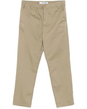 Lacoste Logo-Patch Pants - Natural