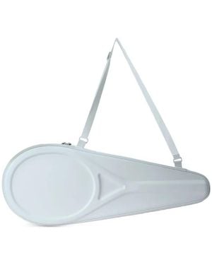 Lacoste Bolso Para Raqueta Runway Grande De Cuero - Blanco